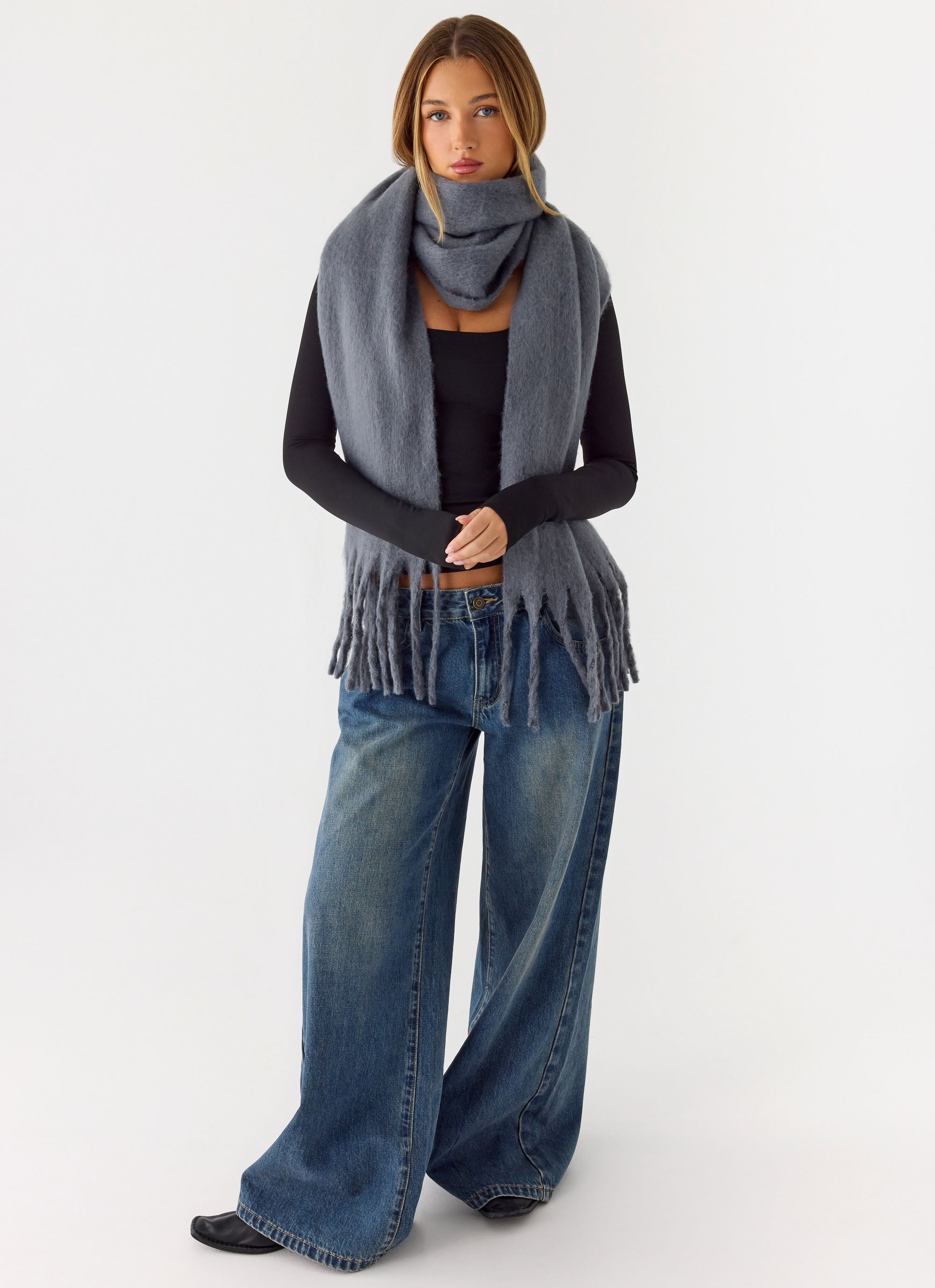 Cocoa Crush Scarf - Grey