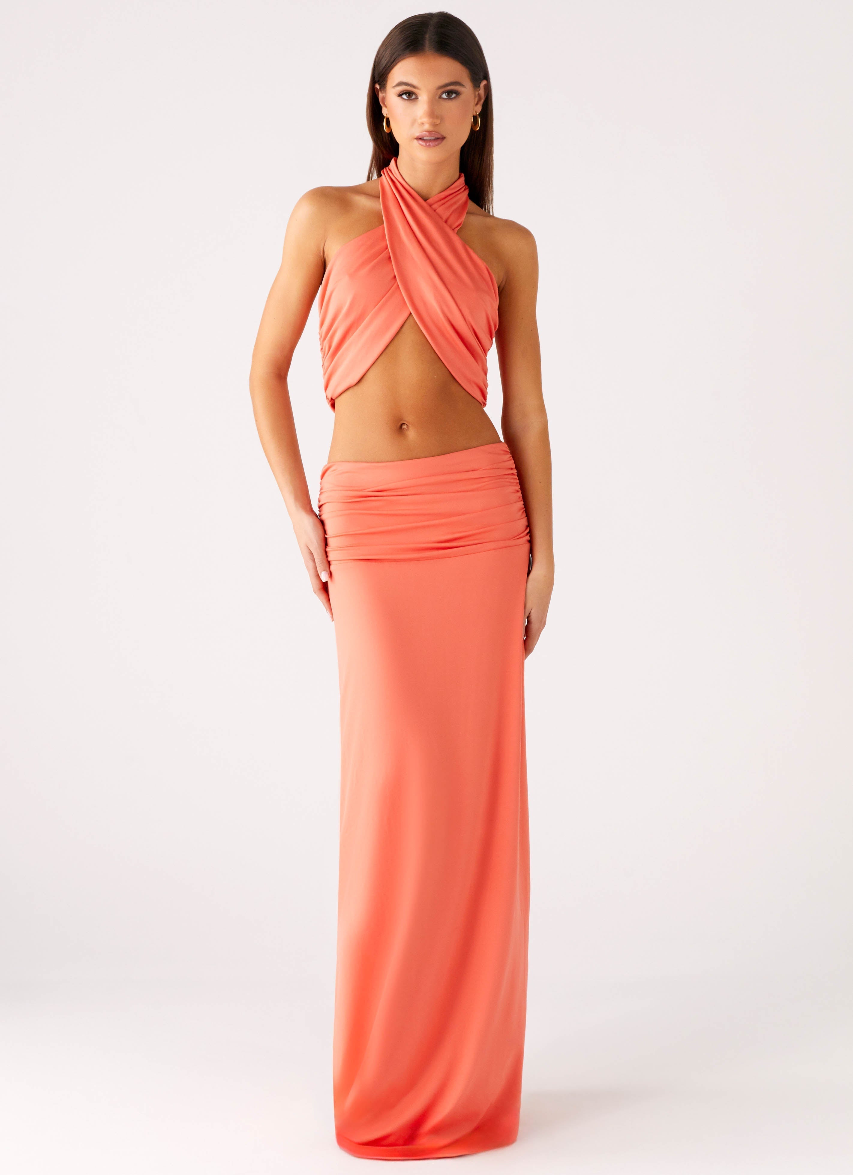 Coletta Wrap Top - Coral