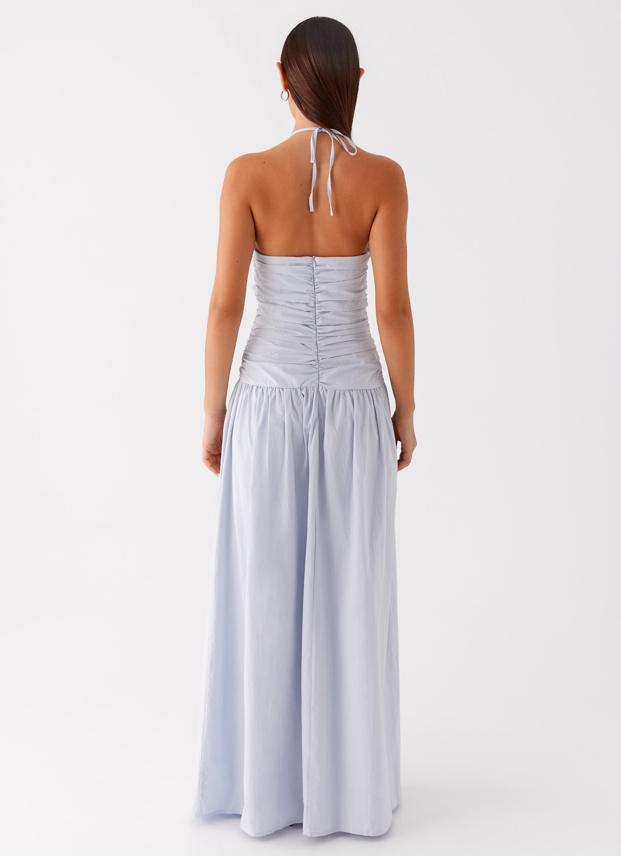 Cristina Halter Maxi Dress - Cornflower Blue