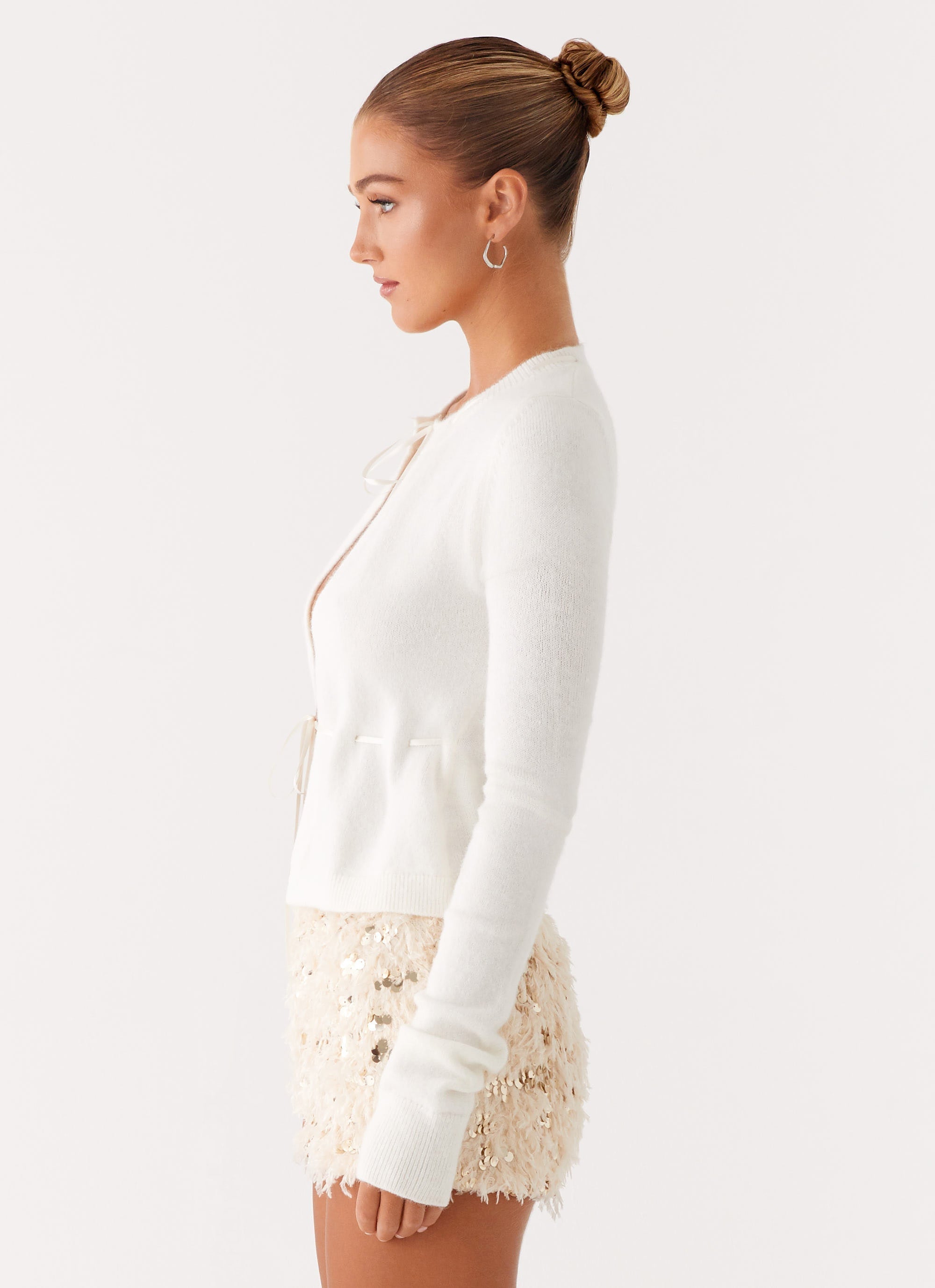 Crush Knit Top - White