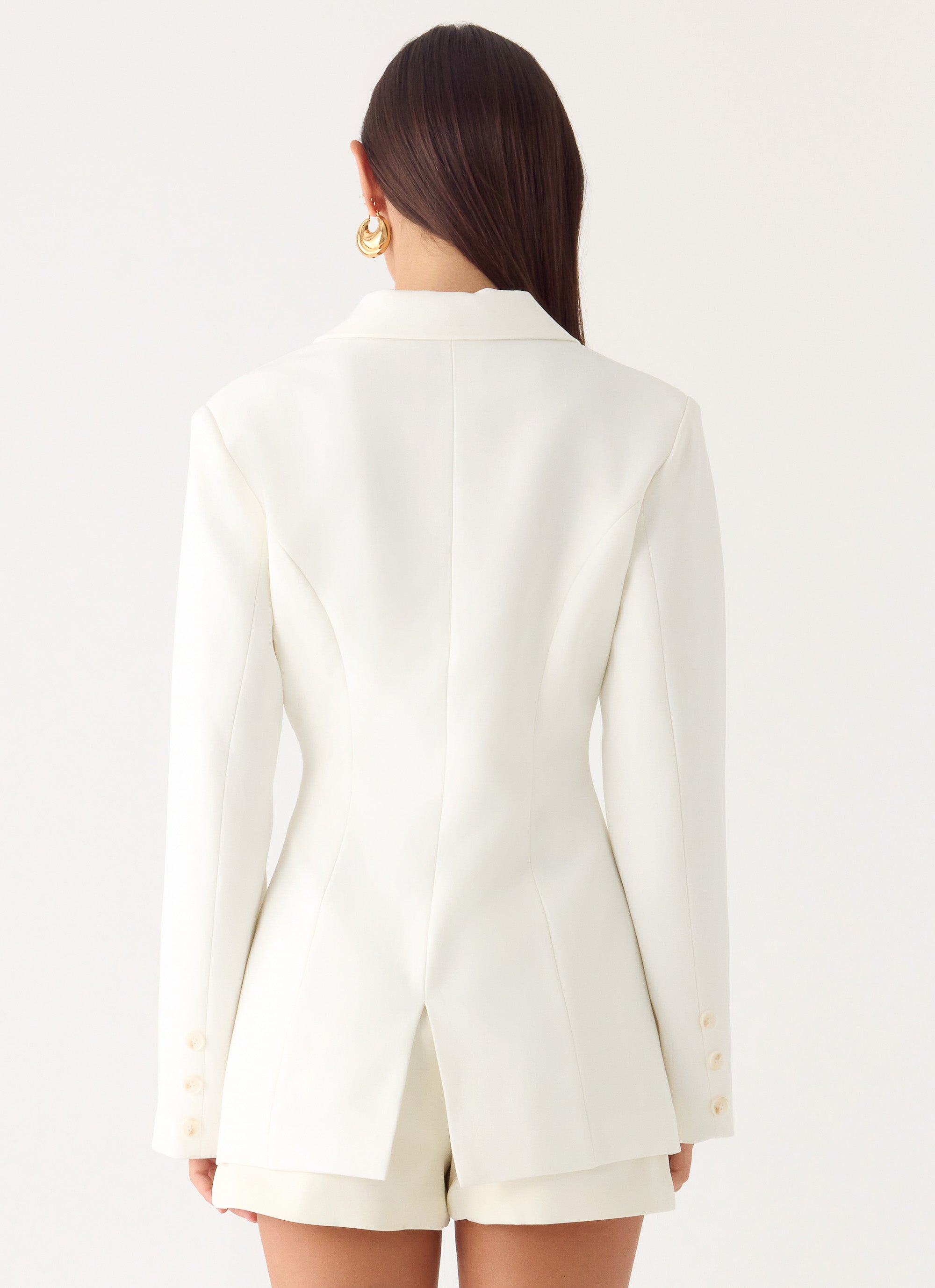 Culver Cinched Blazer - White