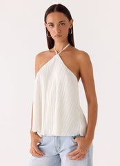 Danni Halter Top - White