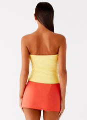 Danta Strapless Top - Yellow
