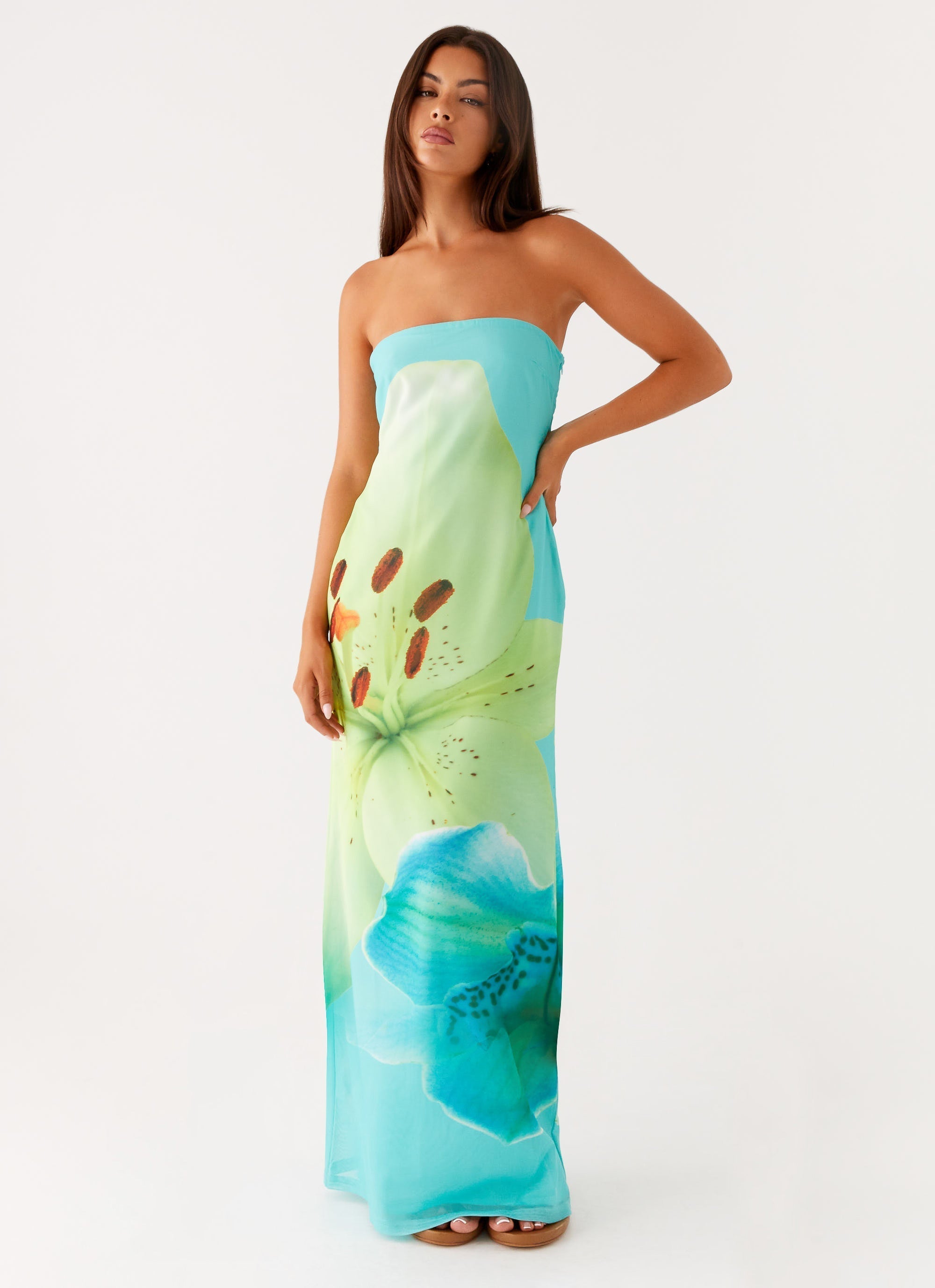 Darcy Maxi Dress - Turquoise Floral