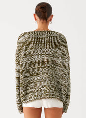 Darla Oversized Knit Jumper - Khaki