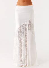 Dasie Lace Maxi Skirt - White