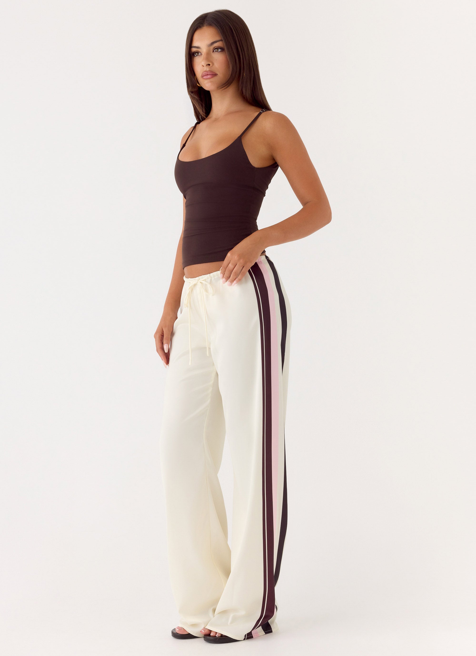Deacon Low Rise Pants - Bloom Stripe