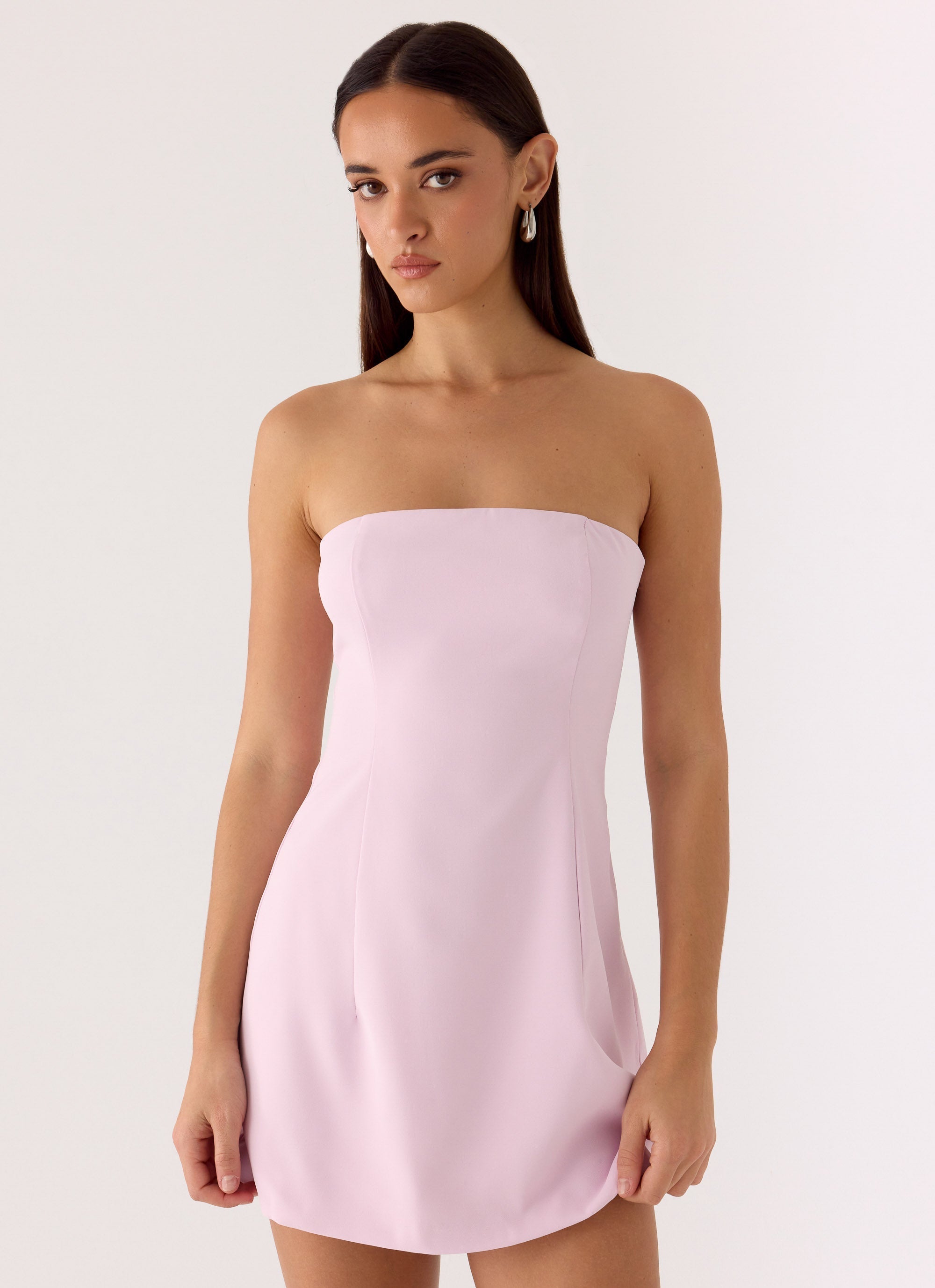 Della Strapless Mini Dress - Pink