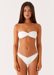 Delta Bandeau Bikini Top - White