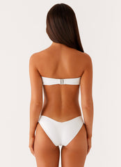 Delta Bandeau Bikini Top - White
