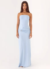 Dimmi Strapless Maxi Dress - Blue