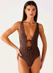 Drifter One Piece Swimsuit - Chocolate