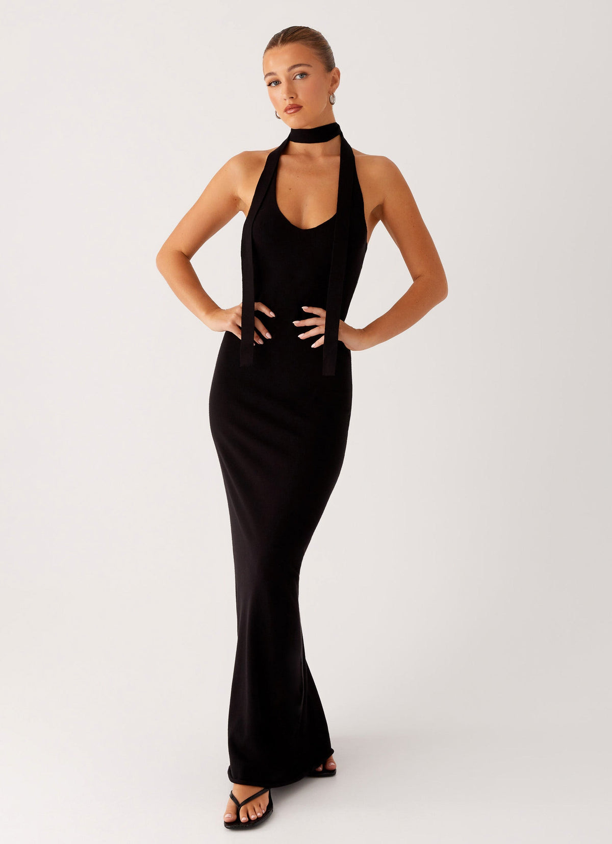 Eddie Knit Maxi Dress - Black