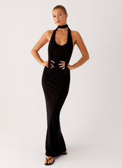 Eddie Knit Maxi Dress - Black