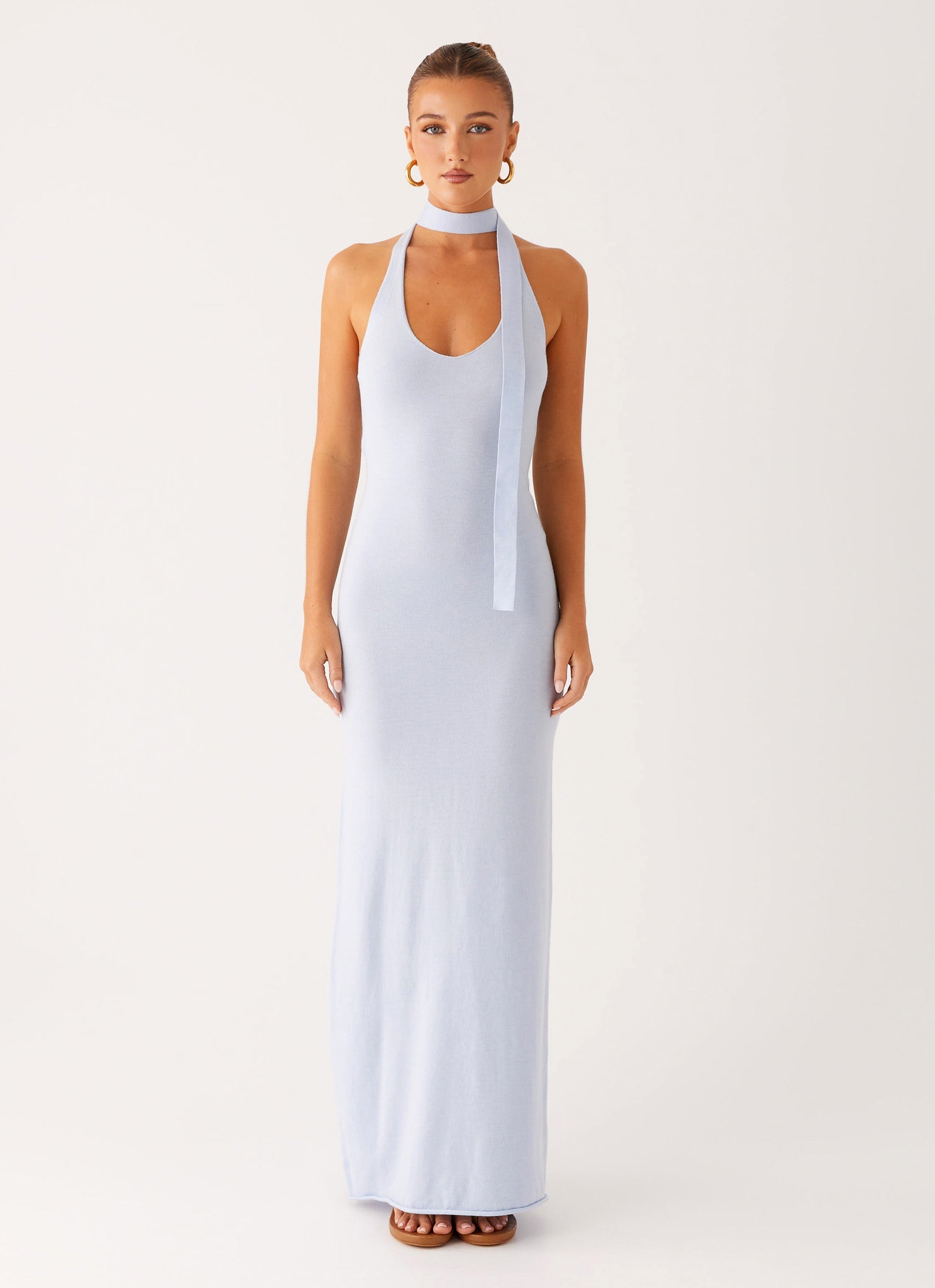 Eddie Knit Maxi Dress - Blue