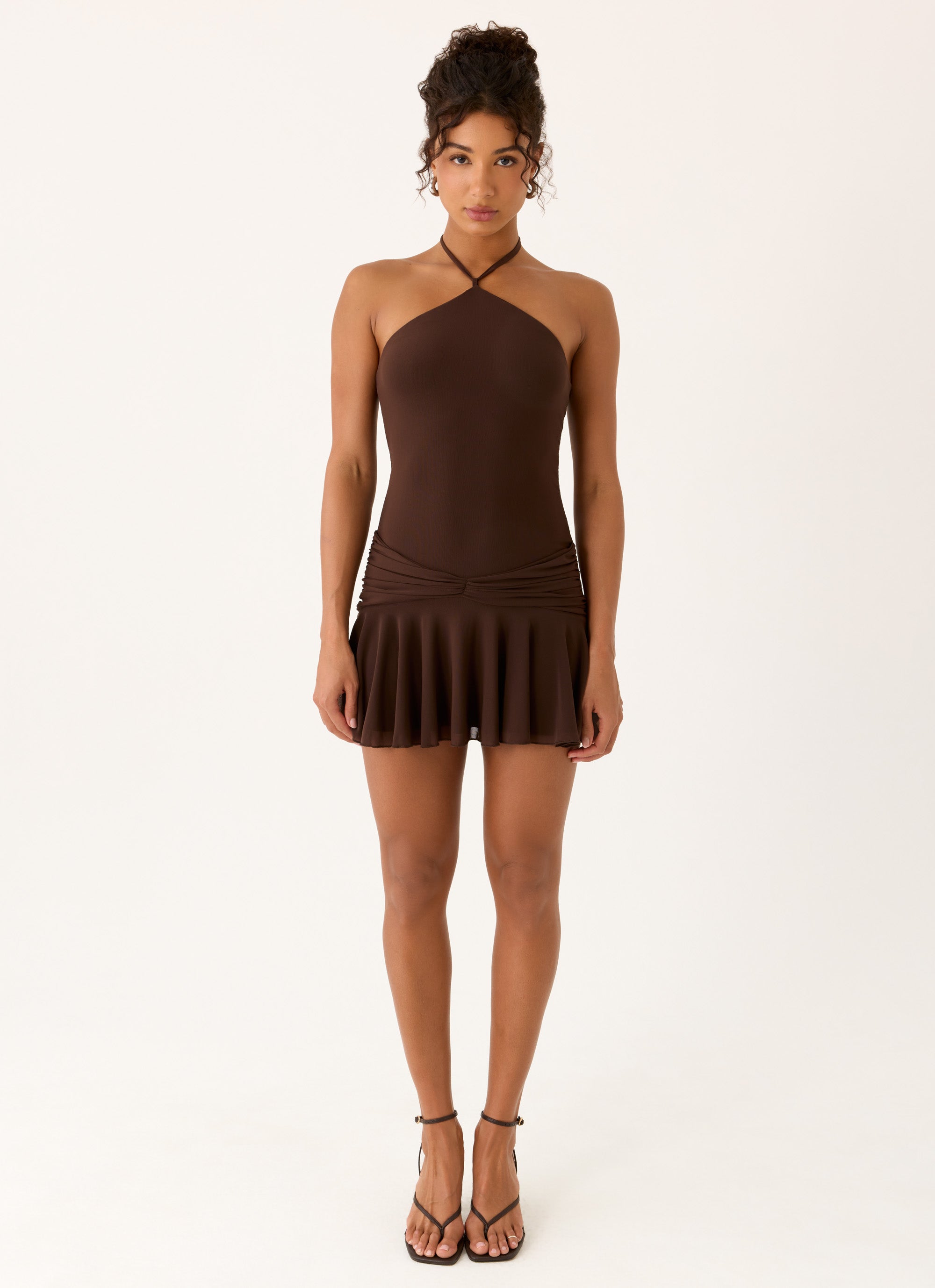 Elektra Mini Dress - Chocolate