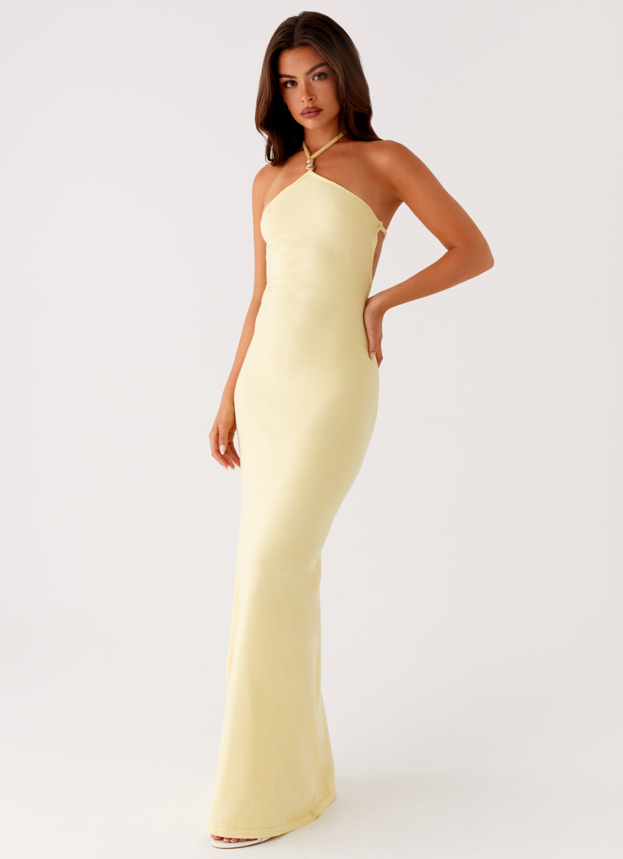 Elisha Knit Maxi Dress - Yellow