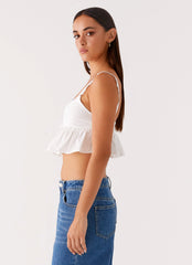 Elliana Cami Top - White