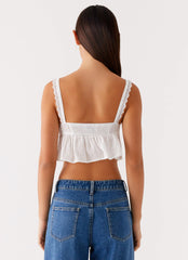 Elliana Cami Top - White