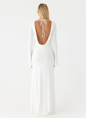 Elmont Long Sleeve Maxi Dress - White