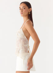 Elsas Sequin Top - Ivory