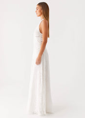 Ember Valley Cotton Maxi Dress - Ivory