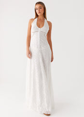 Ember Valley Cotton Maxi Dress - Ivory
