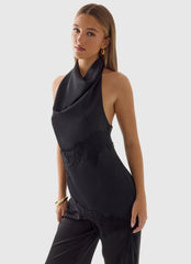 Emilee Cowl Top - Black