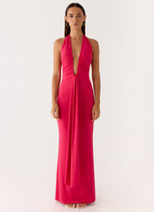 Emiliana Maxi Dress - Red Magenta