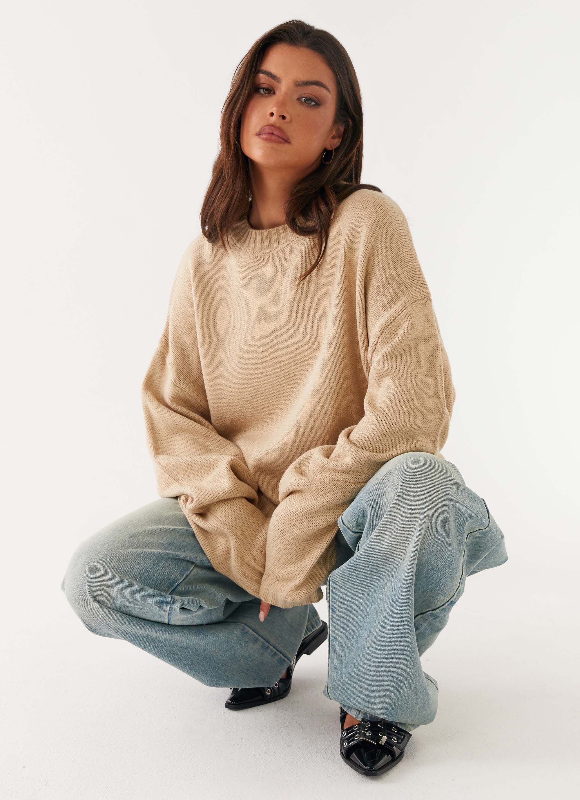 Emma Oversized Sweater - Beige