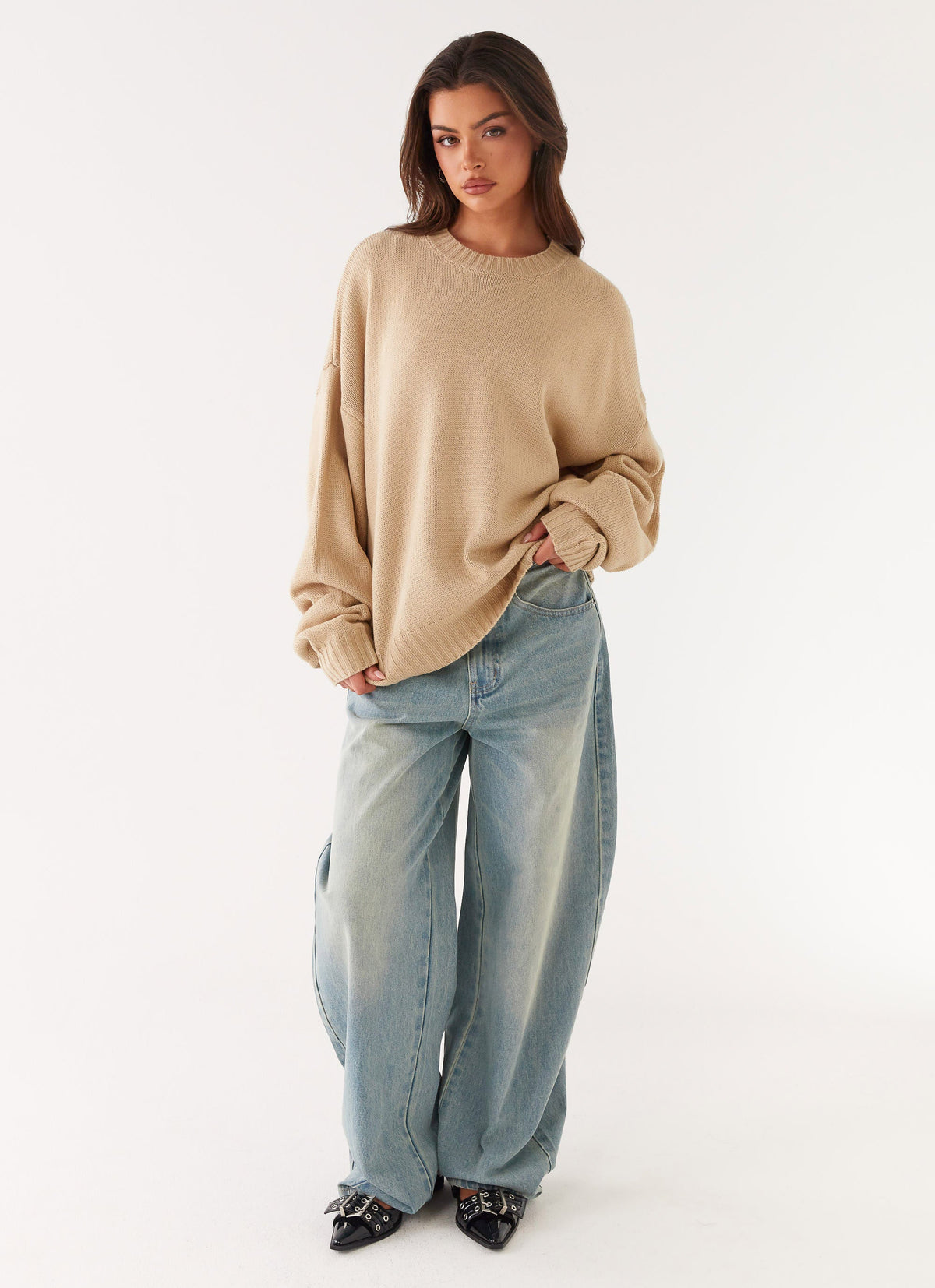 Emma Oversized Sweater - Beige
