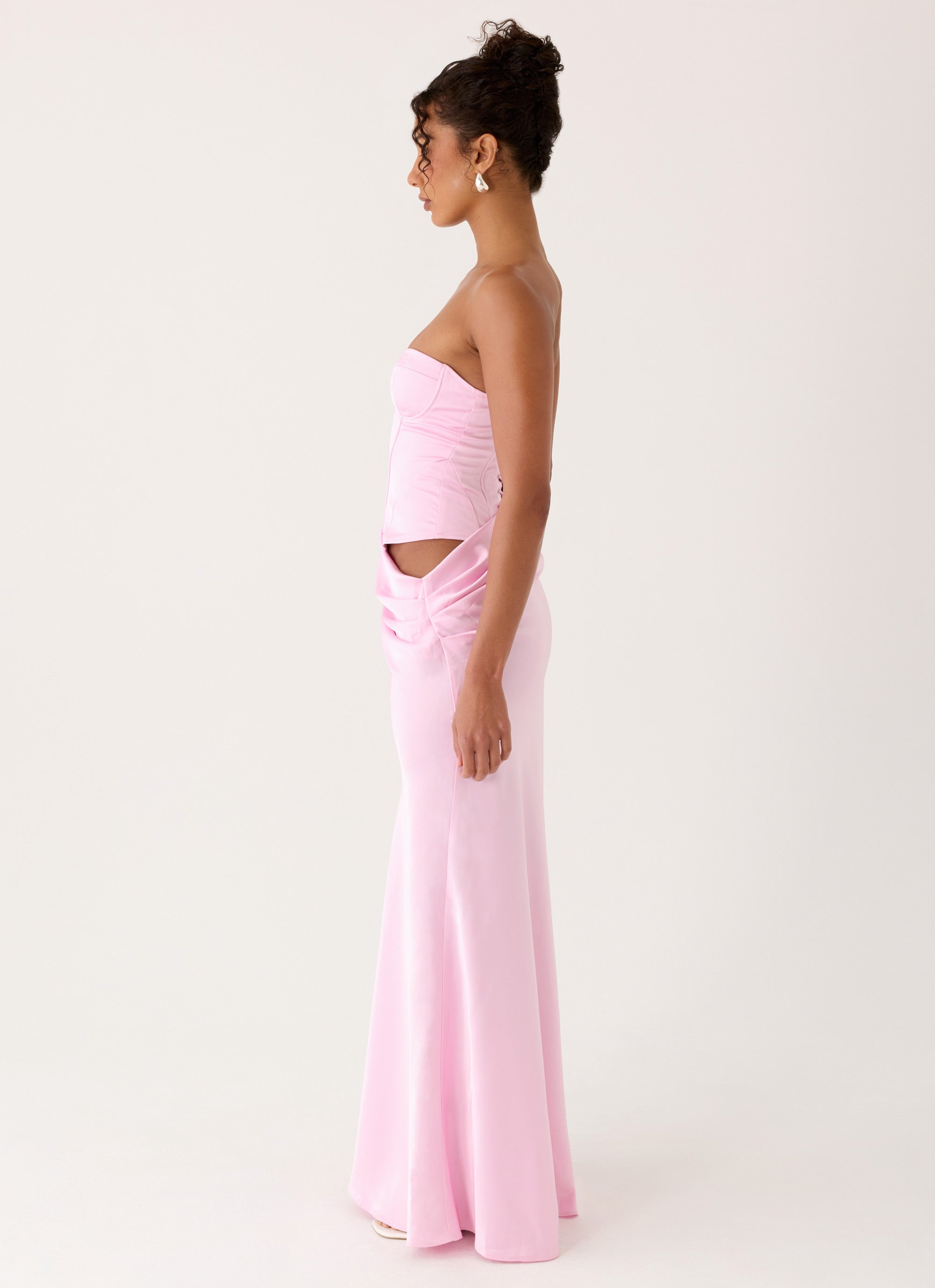 Emory Corset Maxi Dress - Pink