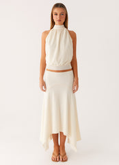 Evaden Backless Top - Ivory