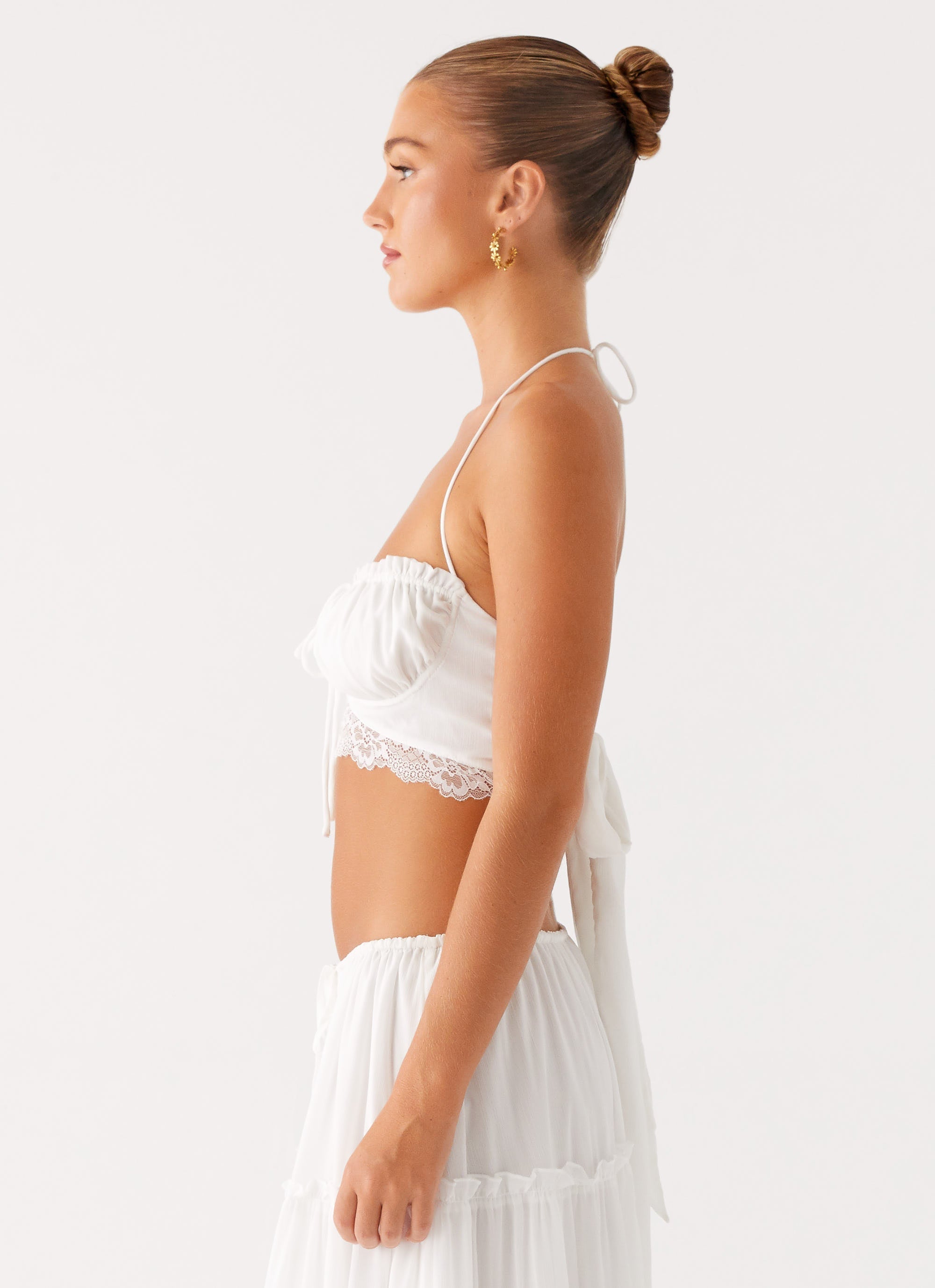 Evi Halterneck Top - Ivory