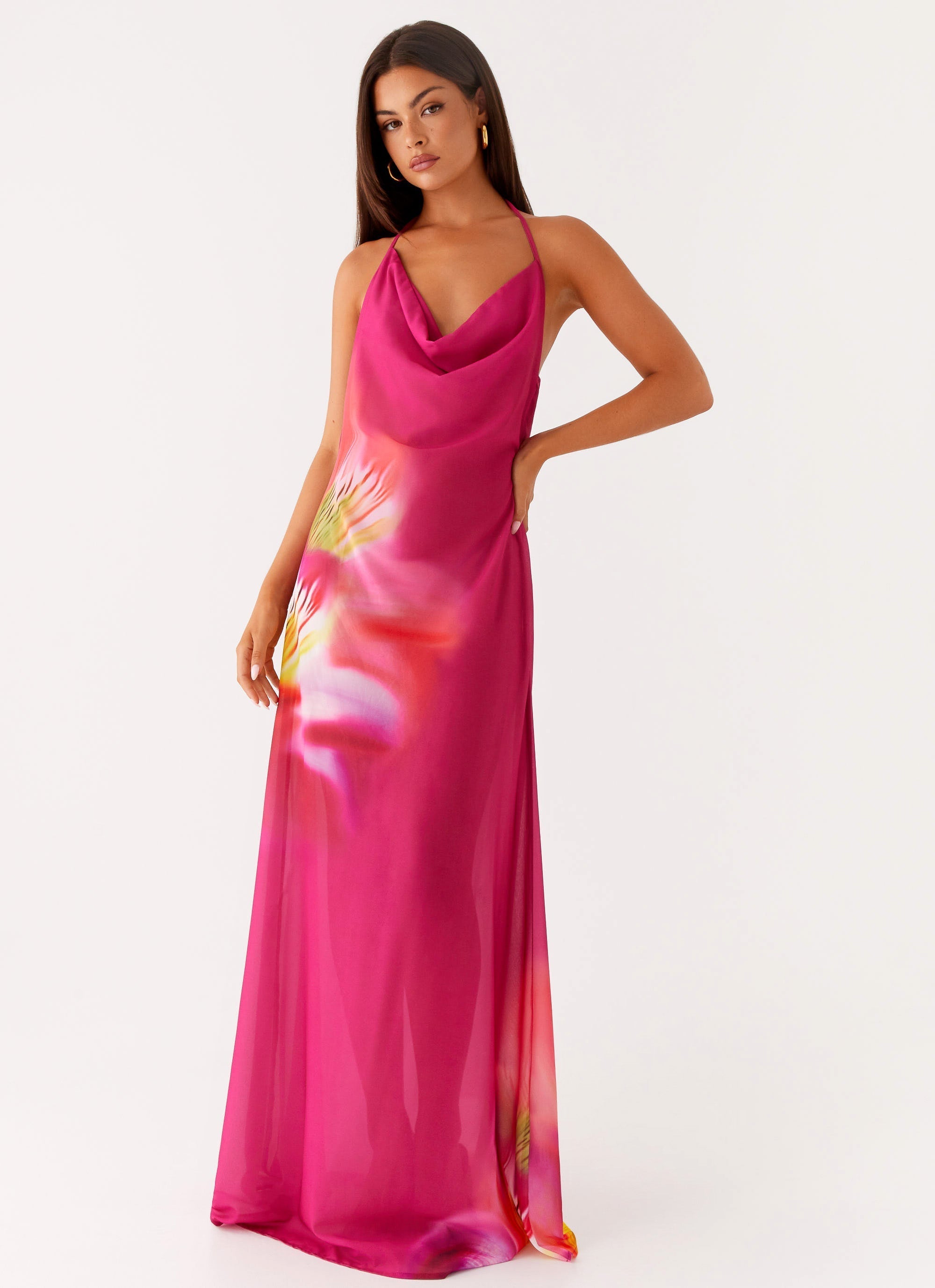 Fantasy Maxi Dress - Pink Tropical