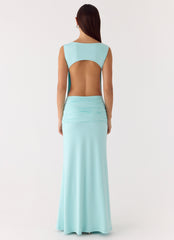 Fault Line Maxi Dress - Aqua