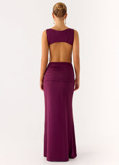 Fault Line Maxi Dress - Plum