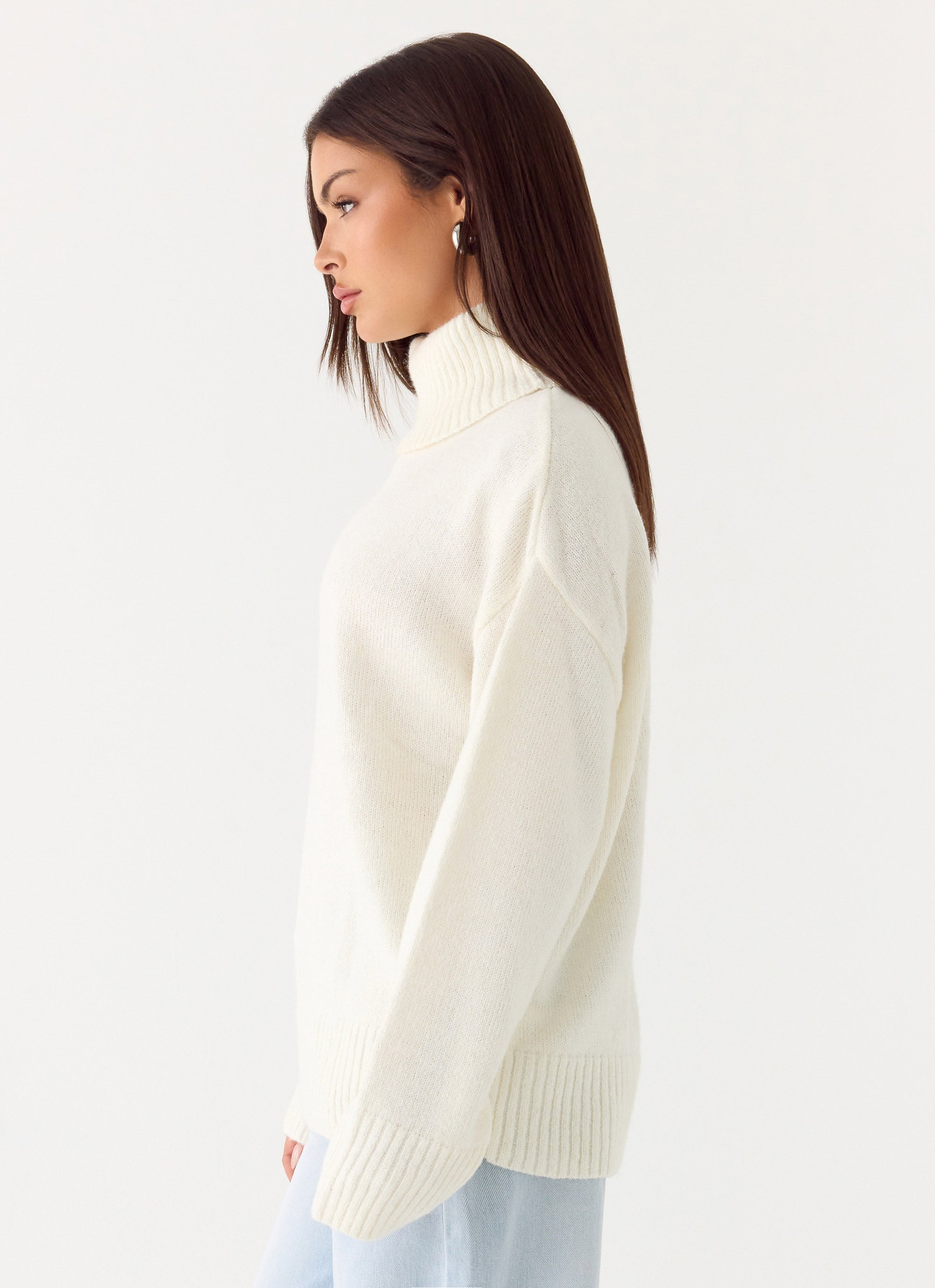 Gabrielle Knit Sweater - Ivory Cream