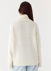 Gabrielle Knit Sweater - Ivory Cream