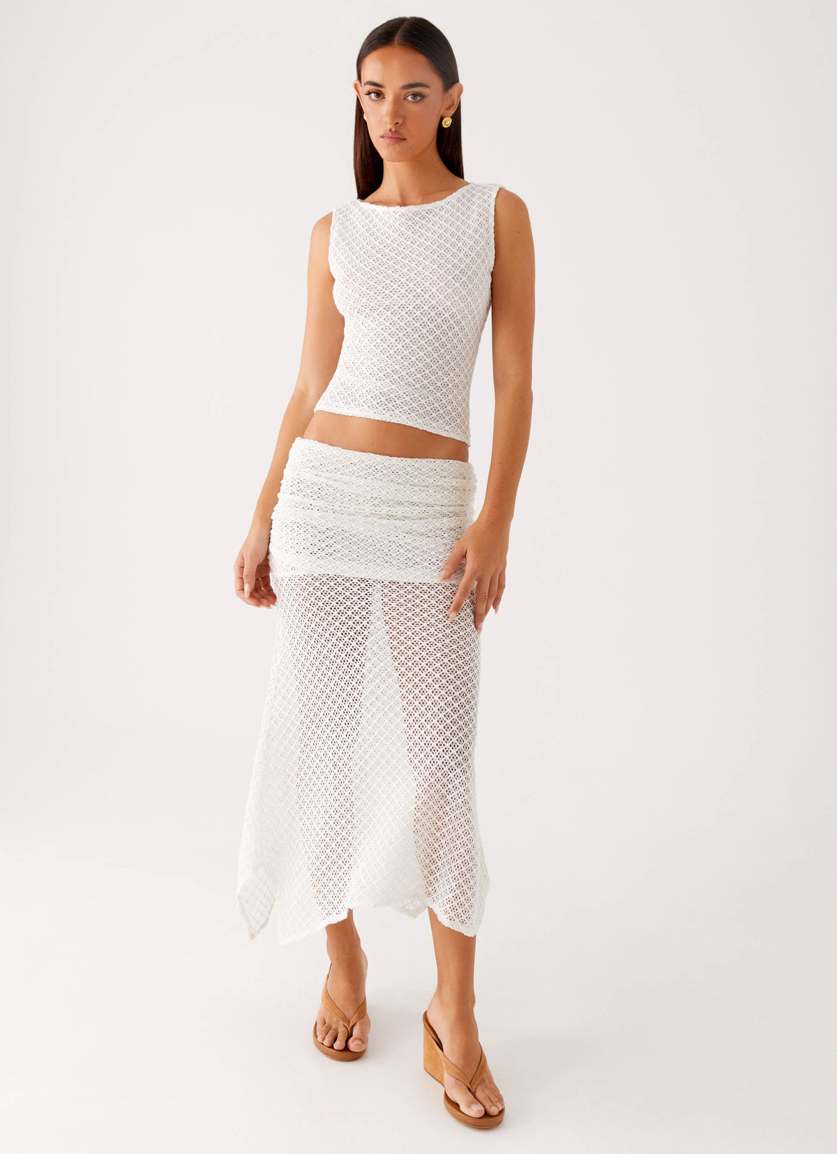 Genesis Midi Skirt - White