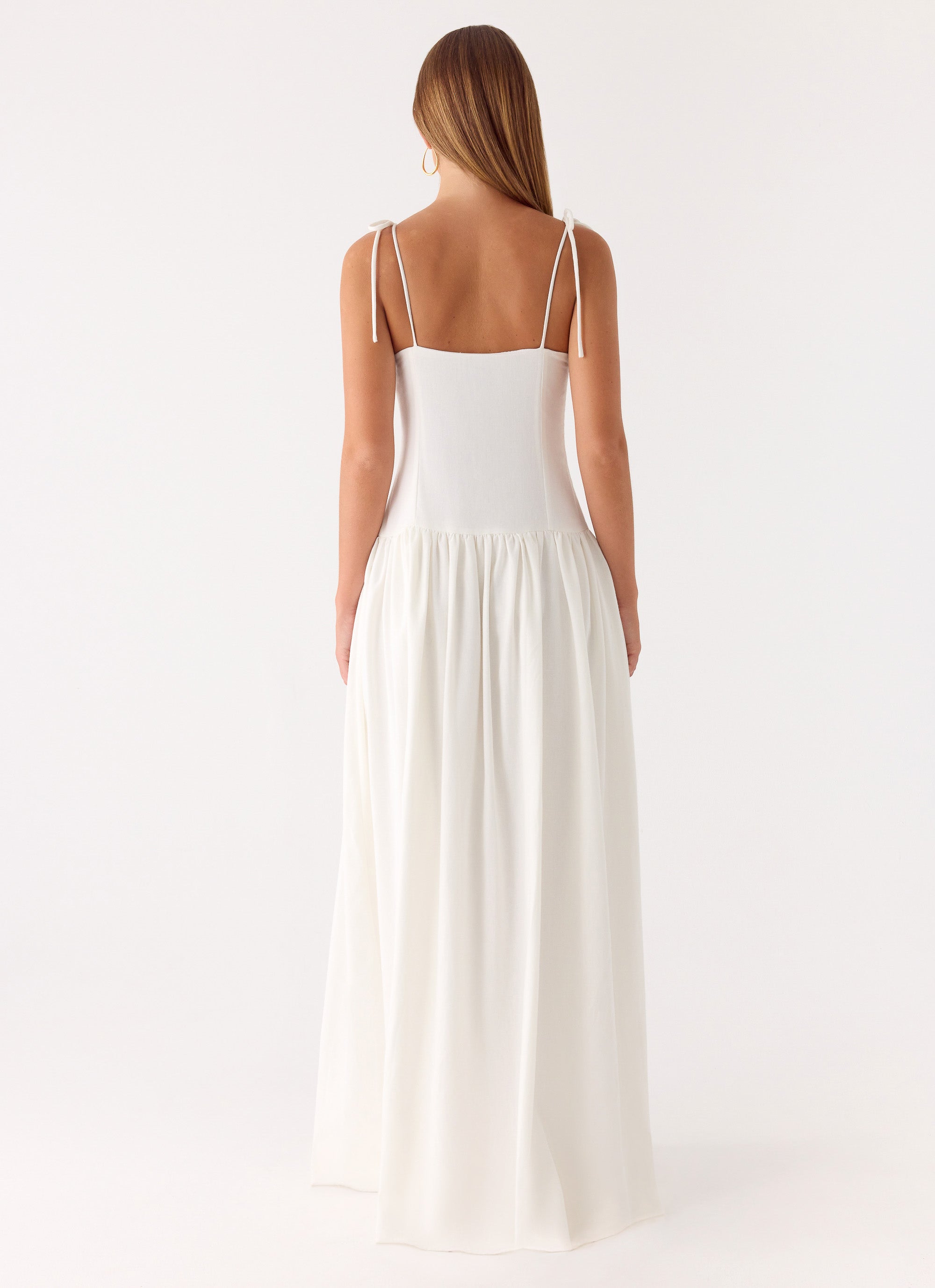 Giovanna Linen Maxi Dress - White