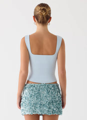 Guessing Games Top - Misty Blue