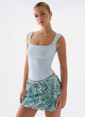 Guessing Games Top - Misty Blue
