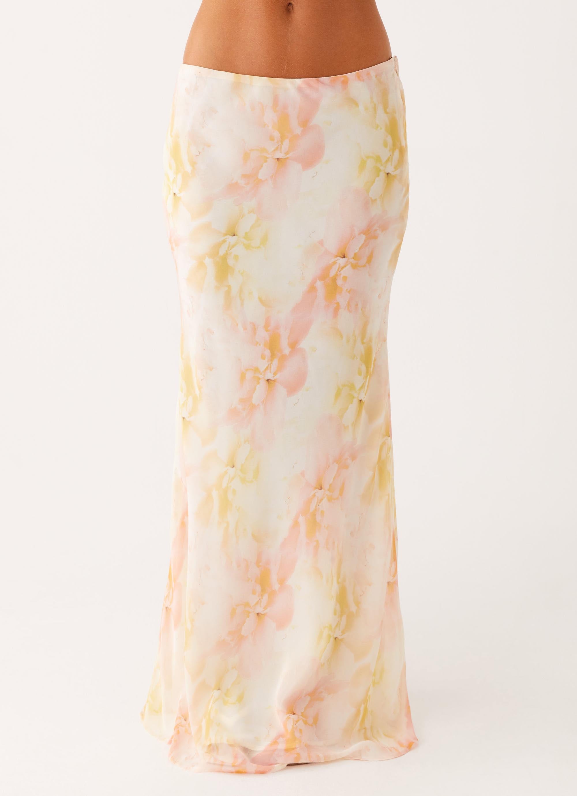 Harlow Chiffon Maxi Skirt - Floral Print