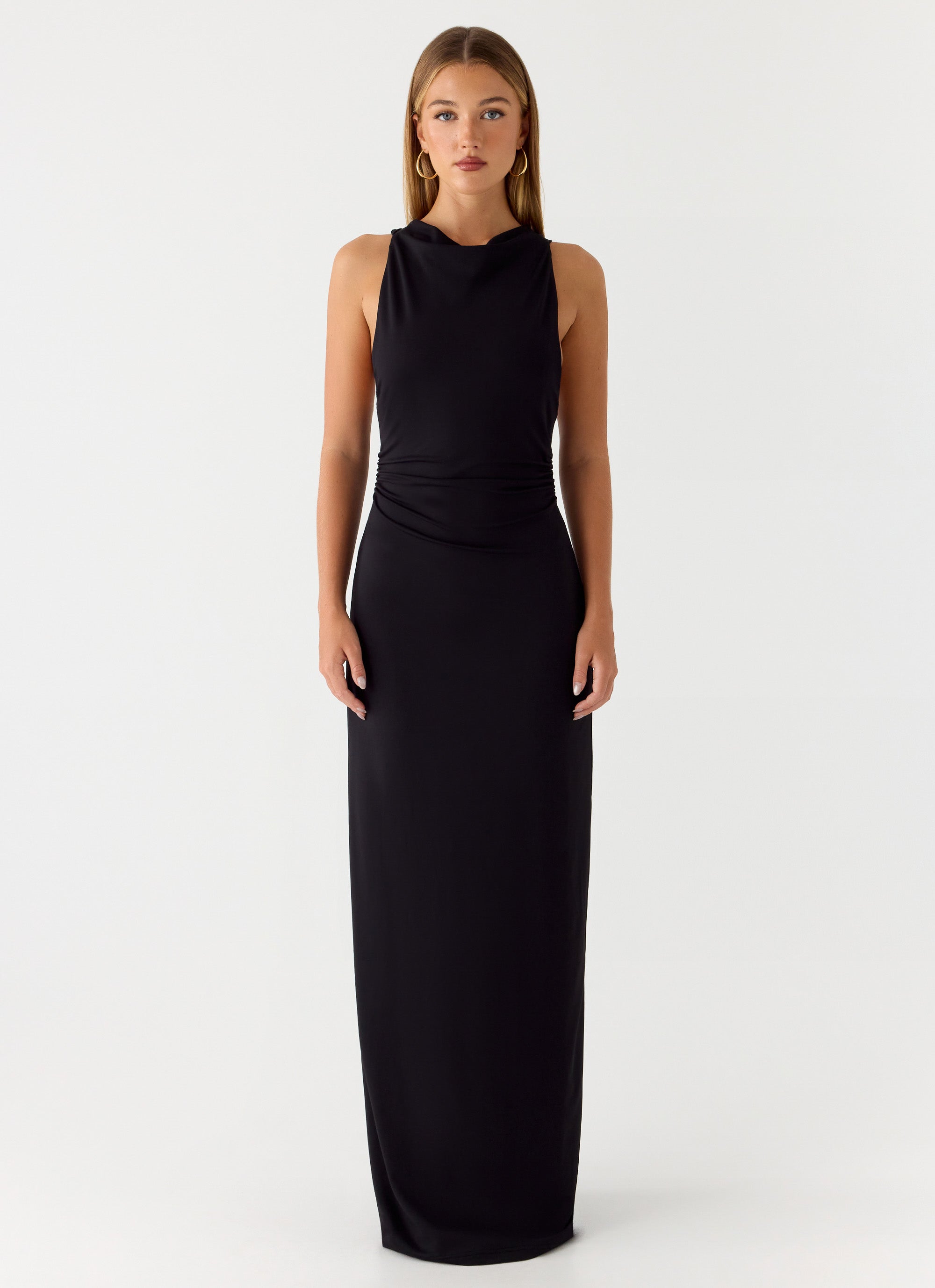 Hidden Agenda Maxi Dress - Black
