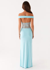 Infatuation Lace Maxi Dress - Turquoise