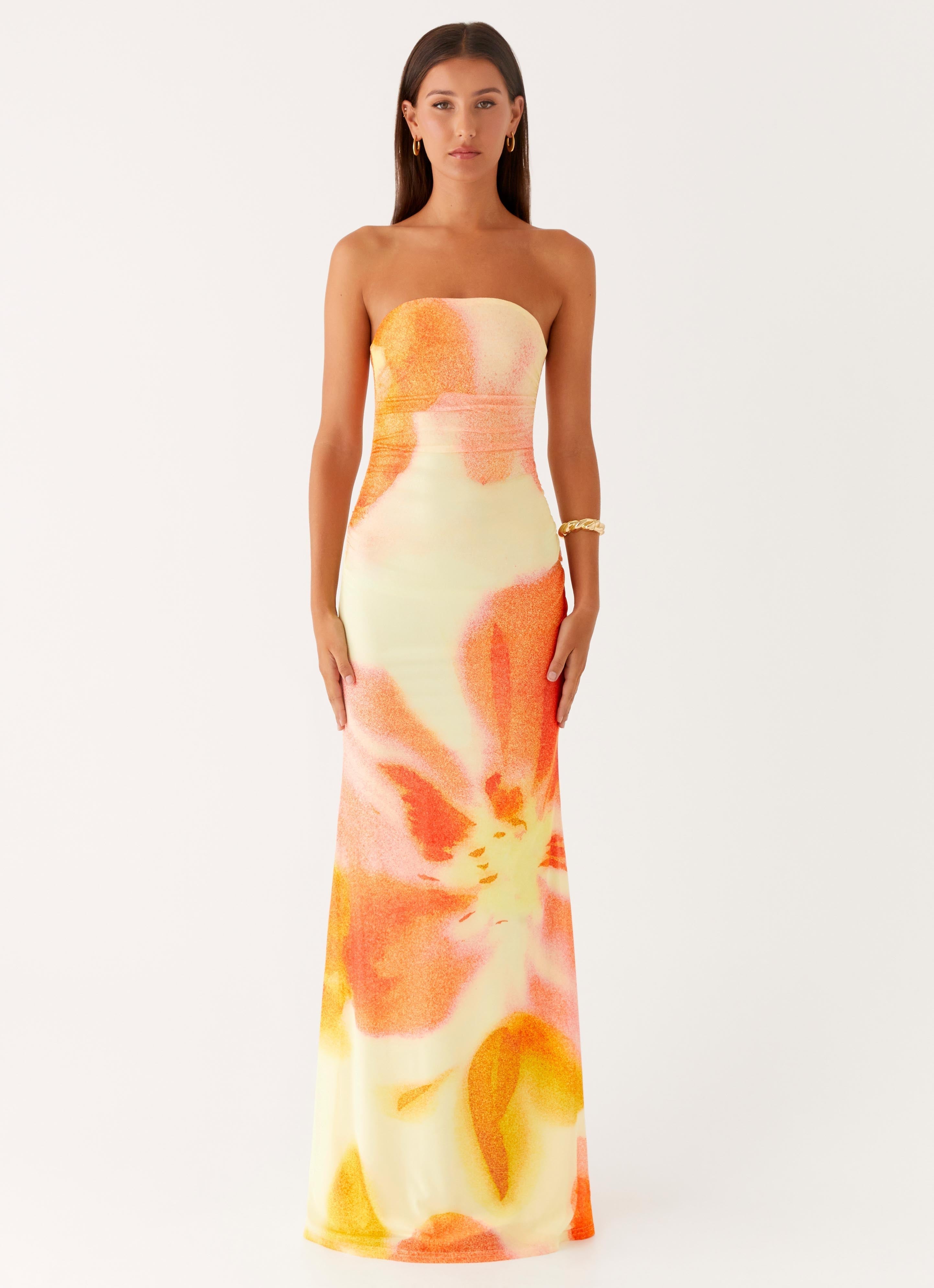 Iroha Strapless Maxi Dress - Mimosa Blossom