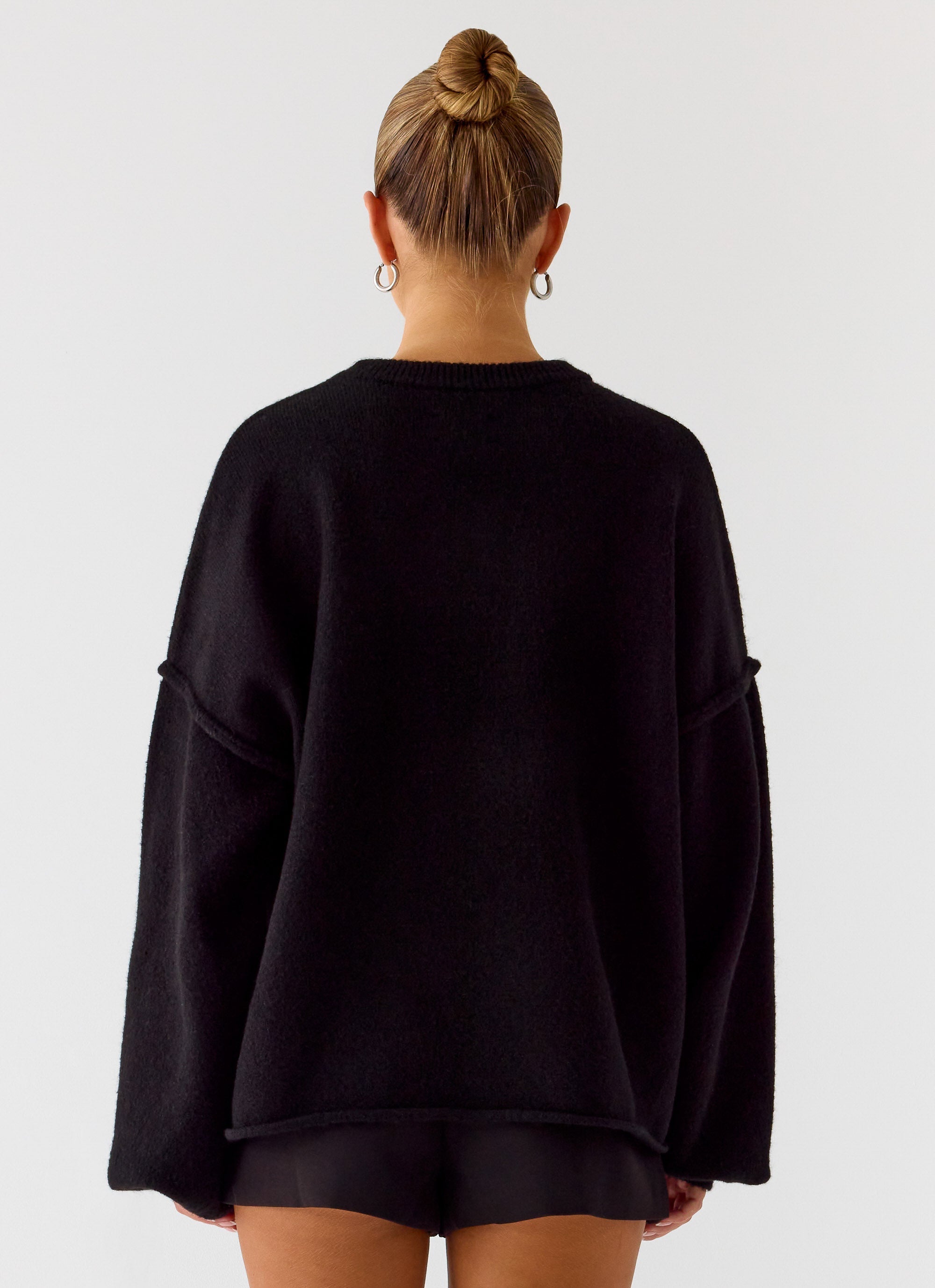 Jack Oversized Knit Sweater - Black