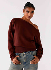 Jaelin Asymmetric Top - Chocolate
