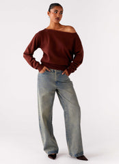 Jaelin Asymmetric Top - Chocolate